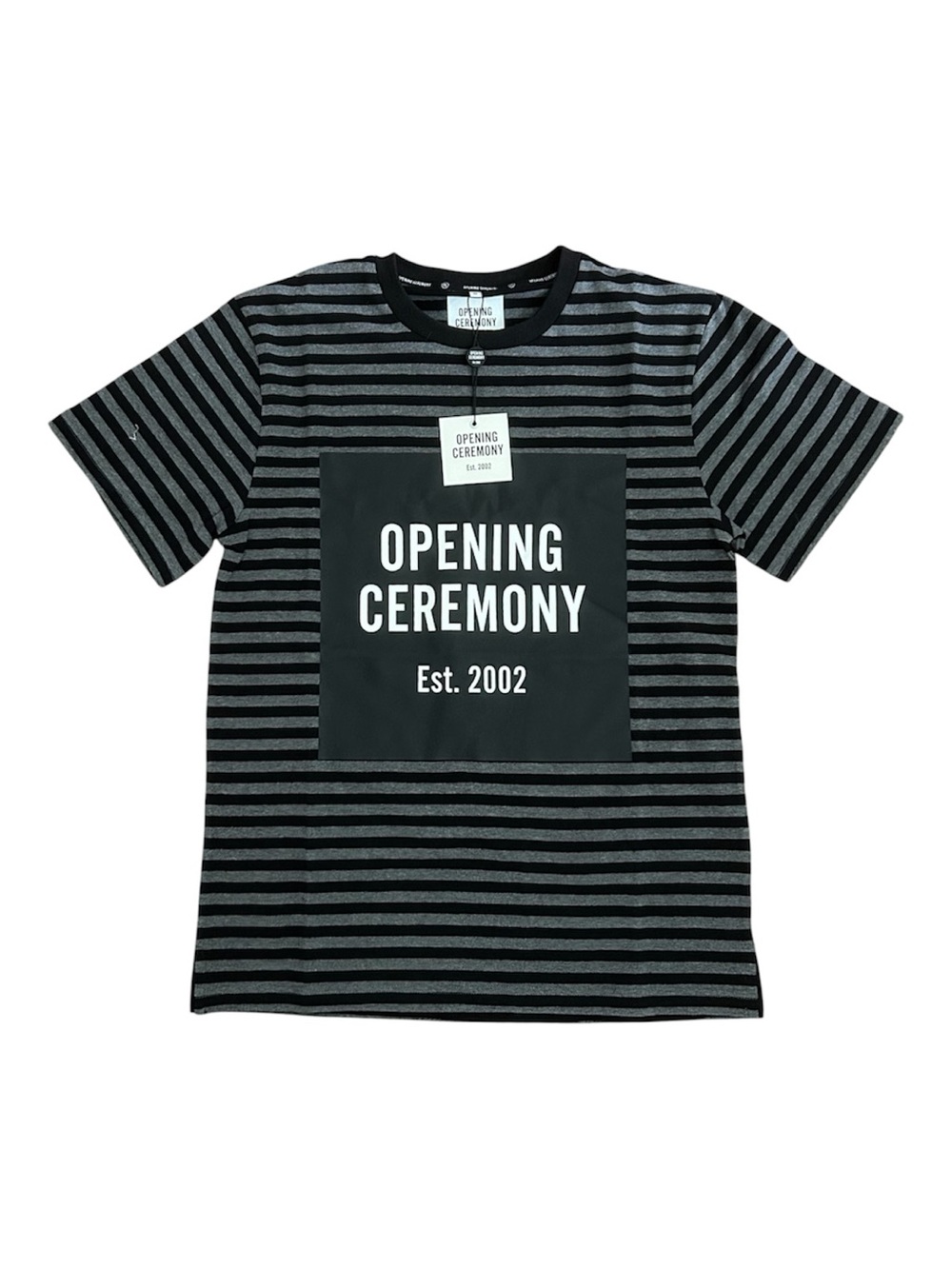 Opening Ceremony Unisex Striped Logo Boxy T-Shirt
